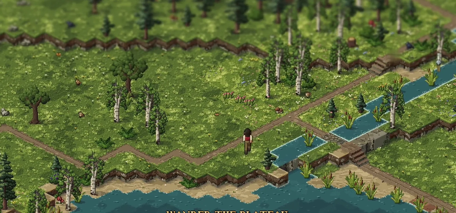 A stream running into the lake